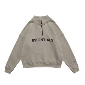 Essentials Oversized High-Collar Half-Zip Hoodie
