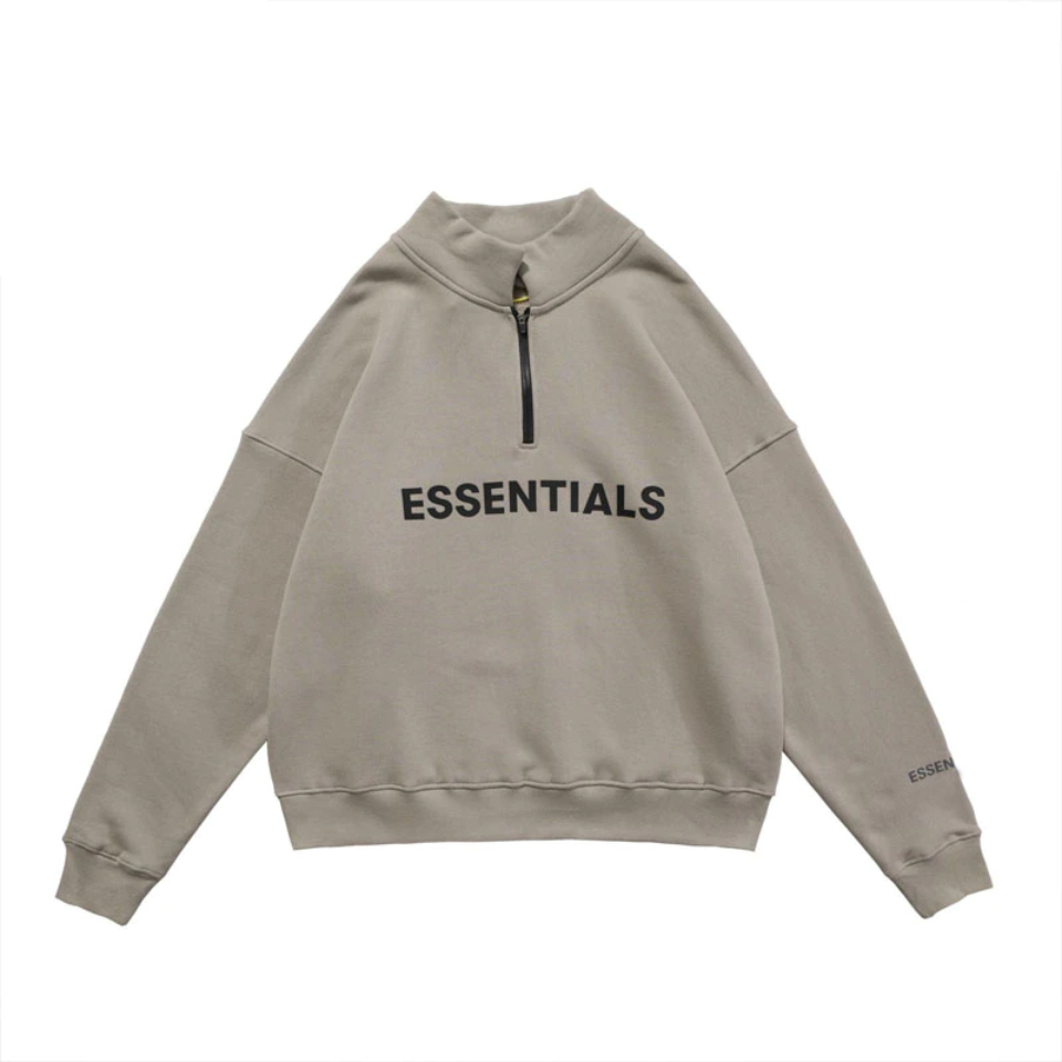 Essentials Oversized High-Collar Half-Zip Hoodie