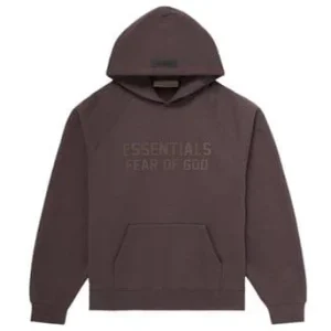 Essentials Oversized Plum Graphic Hoodie