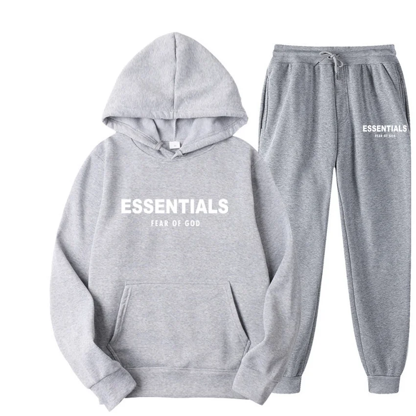 Essentials Fear of God Light Grey Oversized Tracksuit - Image 2