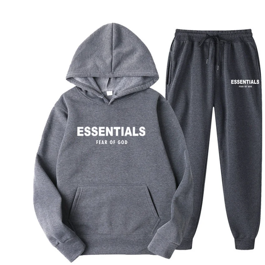 Essentials Fear of God Light Grey Oversized Tracksuit