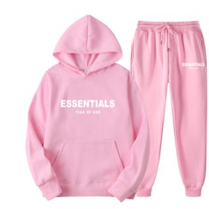 Essentials Fear of God Oversized Pink Tracksuit