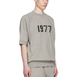 Essentials 1997 Grey Cotton Graphic Shirt