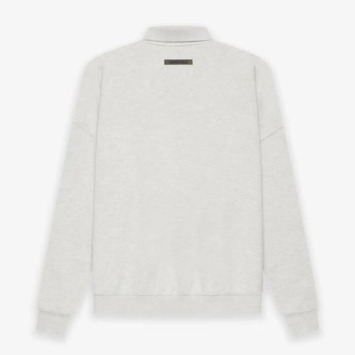 Fear of God Essentials Long Sleeve Grey Polo Sweatshirt - Image 2